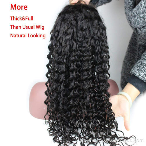 Factory Direct Indian Human Hair Vendors Deep Wave Lace Front 13x6 Wigs Indian Raw Virgin Remy Human Hair Deep Curly Wave Wig